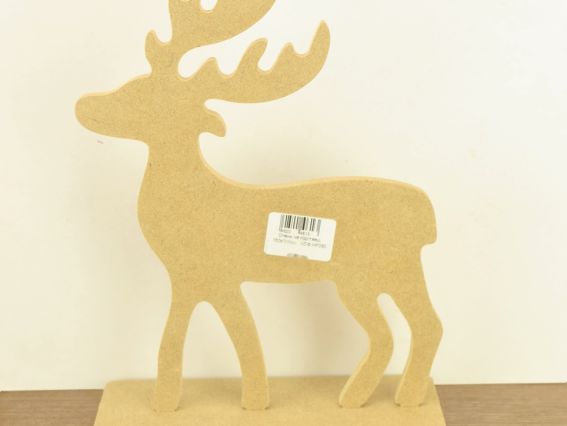 Заготовка Олень на подставке НР080, 16х20 см, МДФ ,1 шт Заготовка Олень на подставке НР080, 16х20 см, МДФ ,1 шт