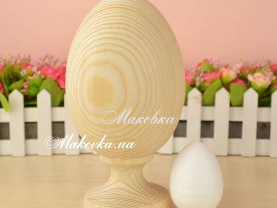 Заготовка Яйце на підставці дерев'яне велике, 190 мм Заготовка Яйце на підставці дерев'яне велике, 190 мм