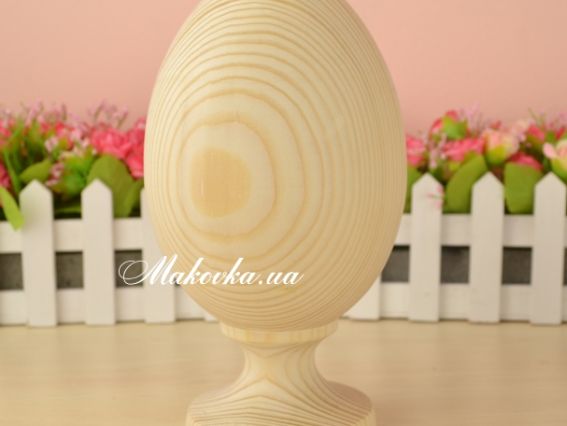 Заготовка Яйце на підставці дерев'яне дуже велике, 190 мм