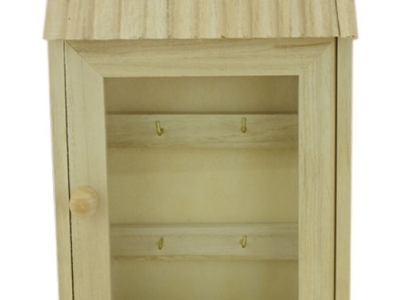Ключница - домик, со стеклянным окошком , деревянная, W4414, 23х15х4 см Ключница - домик, со стеклянным окошком , деревянная, W4414, 23х15х4 см