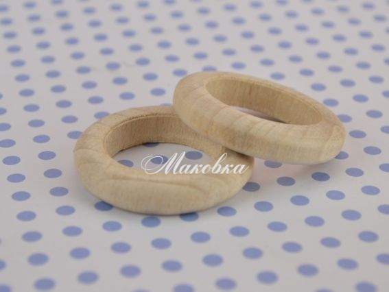 Колечки деревянные средние 42 мм , 2 шт