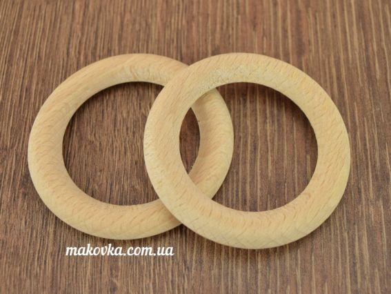 Колечки деревянные большие 53 мм , 24 шт