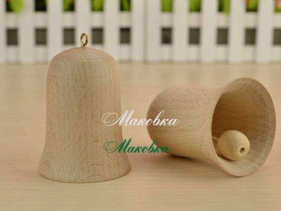 Заготовка Дзвіночок 65х50 мм, дерево Заготовка Дзвіночок 65х50 мм, дерево