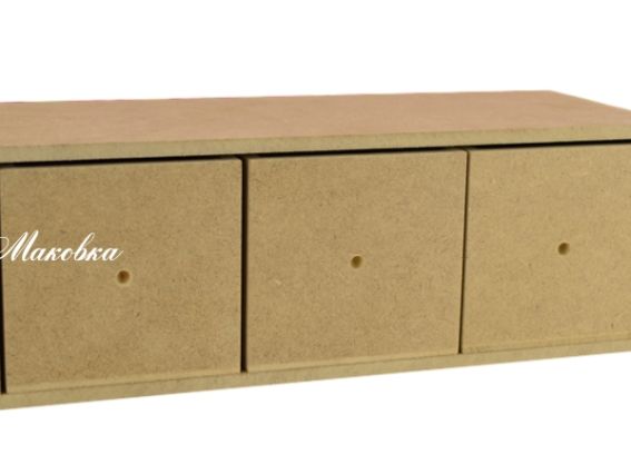 Комод №6 с тремя ящичками, МДФ 10,5х30х12,3 см ОМК006 Комод №6 с тремя ящичками, МДФ 10,5х30х12,3 см ОМК006