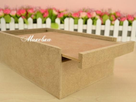 Шкатулка - пенал под декупаж 21х13х7 см, МДФ Шкатулка - пенал под декупаж 21х13х7 см, МДФ