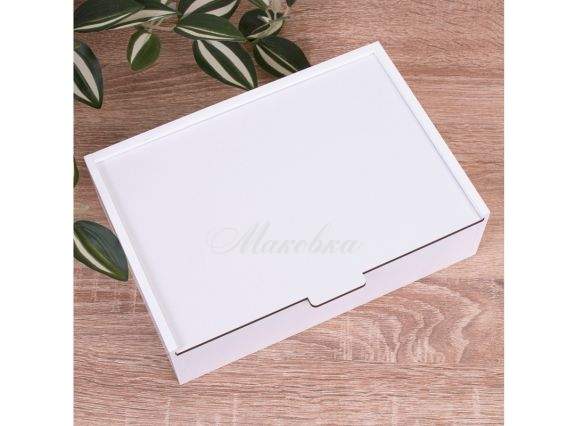 Коробка Прямокутна біла 23см, 3612-43