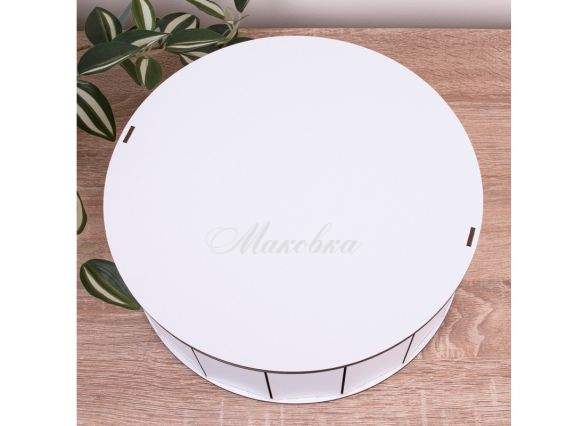 Коробка Кругла біла 27см, 5587-28