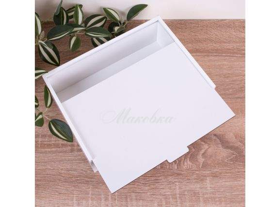 Коробка Прямокутна біла 25см, 957-43