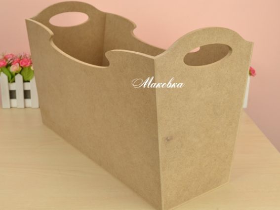 Кошик під декупаж №1 великий, МДФ, 45х19,5х26 см