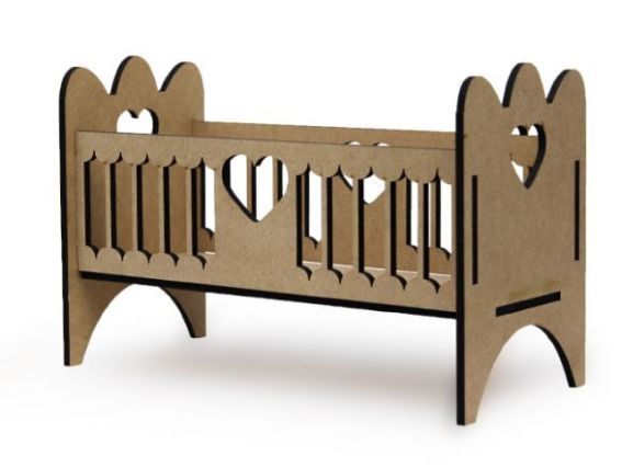 Кровать с Сердцем , заготовка из МДФ, 35х16х22,5 см ROSA Talent Кровать с Сердцем , заготовка из МДФ, 35х16х22,5 см ROSA Talent