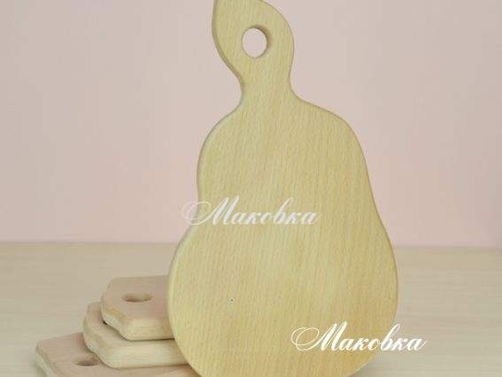 Кухонная дощечка Груша маленькая, деревянная заготовка, 1 шт Кухонная дощечка Груша маленькая, деревянная заготовка, 1 шт