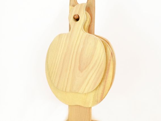 Набор кухонных досточек Яблочко, 5 предметов, дерево Набор кухонных досточек Яблочко, 5 предметов, дерево