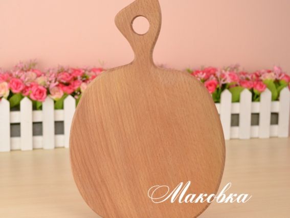 Кухонная доска Кухонная досочка Яблочко маленькая, деревянная заготовка, 1 шт