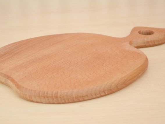 Кухонная доска Кухонная досочка Яблочко маленькая, деревянная заготовка, 1 шт