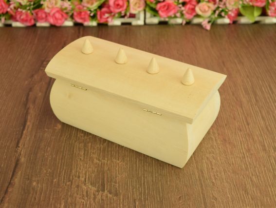 Скринька з кришкою 160х80мм, з дерева, заготовка для декорування, 1 шт.