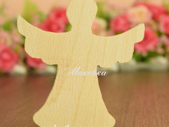 Заготовка фигурка Ангел 8,5х9 см, деревянная Заготовка фигурка Ангел 8,5х9 см, деревянная