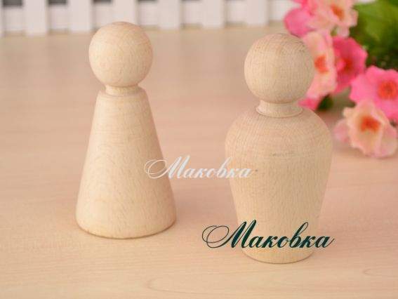 Пара лялечок Хлопчик і дівчинка, заготовки з дерева