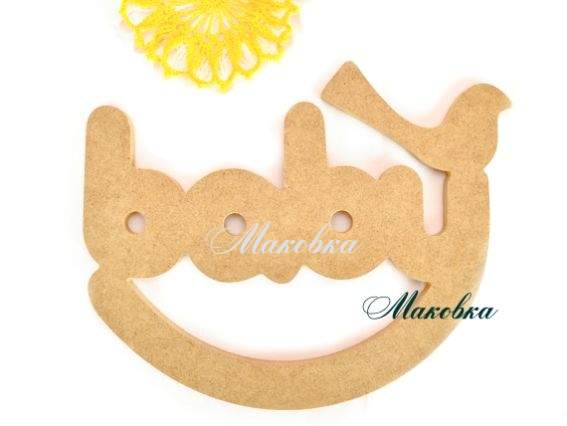 Заготовка слово BABY, с птичкой, МДФ, 25,2х20х1 см Заготовка слово BABY, с птичкой, МДФ, 25,2х20х1 см