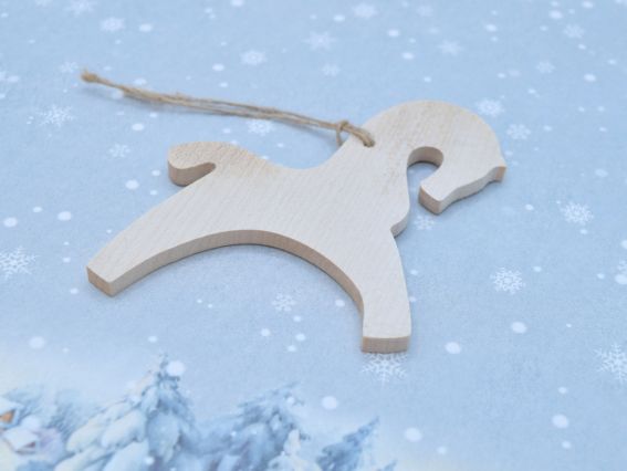 Заготовка для декору дерев'яна Підвіска Конячка 85х90х6 мм