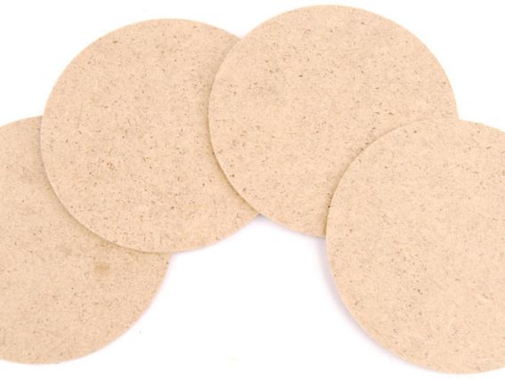 Набор подставок для чашек, круглые, Д=9 см, МДФ, 4 шт Набор подставок для чашек, круглые, Д=9 см, МДФ, 4 шт