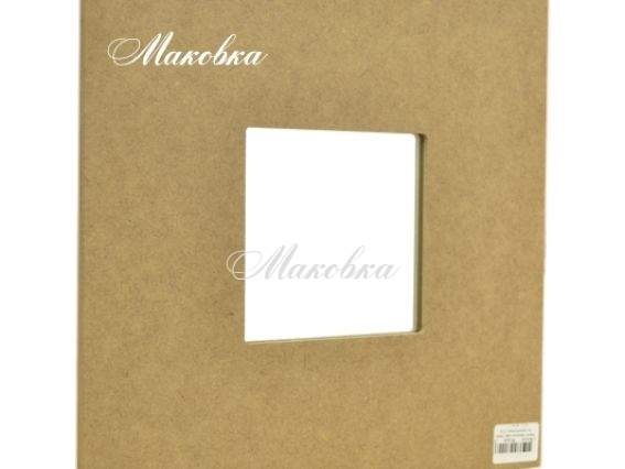 Рамка с зеркалом, 25х25 см, МДФ Рамка с зеркалом, 25х25 см, МДФ