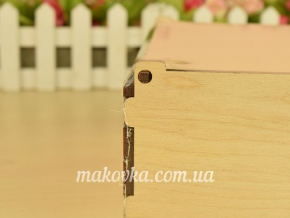 Шкатулка деревянная без замка, на 1 секцию 18х18х8см, ROSA Talent 2725021