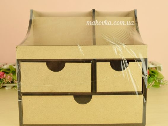 286411 Комод-органайзер, 3 шухляди, МДФ, розмір 24х19х23см , ROSA Talent