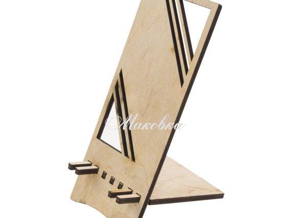 Заготовка підставка під мобільний телефон Абстракція 8х19х10,5 см, фанера, ROSA Talent 2863018