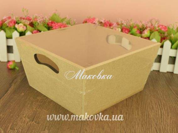 Корзина квадратная под декупаж МДФ, 21,5х21,5х11 см ТМ ROSA Talent 2862202 Корзина квадратная под декупаж МДФ, 21,5х21,5х11 см ТМ ROSA Talent 2862202