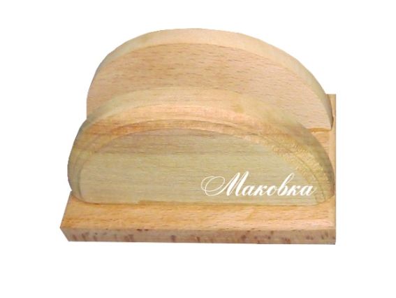 Салфетница Полукруг, 140х95х70 мм, дерево, заготовка Салфетница Полукруг, 140х95х70 мм, дерево, заготовка