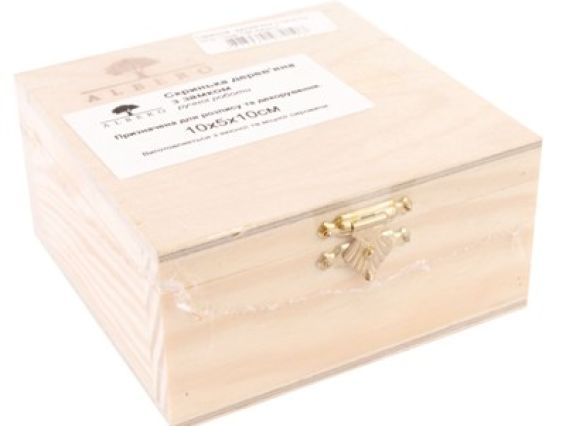 Заготівля шкатулки із замком, дерев'яна, 17х6,5х12 см, ROSA Talent Заготівля шкатулки із замком, дерев'яна, 17х6,5х12 см, ROSA Talent