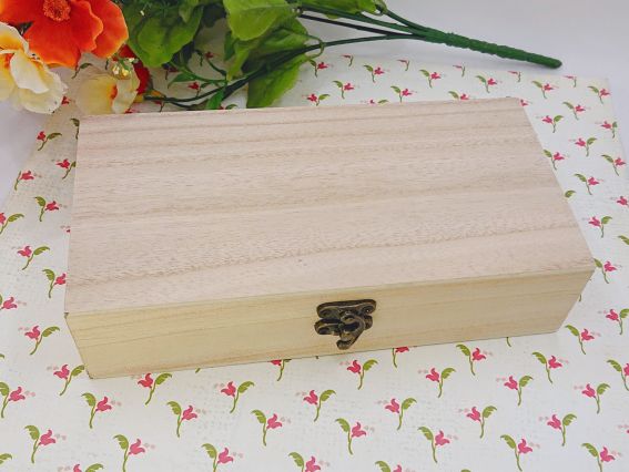 Скринька, купюрниця дерев'яна із замком, 20х5х10 см