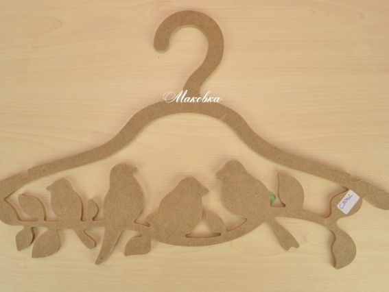 Заготовка Вешалка Птички №2, МДФ, 45х28х0,6 см Заготовка Вешалка Птички №2, МДФ, 45х28х0,6 см