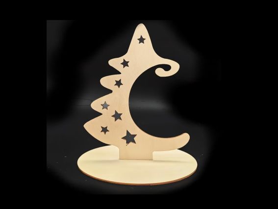 Заготовка Ялинка у зірочку, з гачком для кулі, на підставці