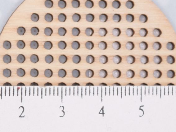 Кругла основа під вишивку з перфорацією, фанера, діаметр 50 мм