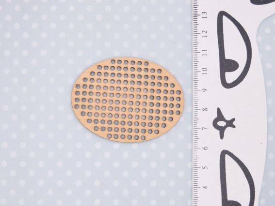 Основа під вишивку з перфорацією Серце , фанера, розмір 60*43 мм