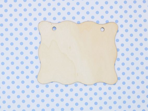 Заготовка Табличка прямокутна з хвилястими краями, фанера 2974