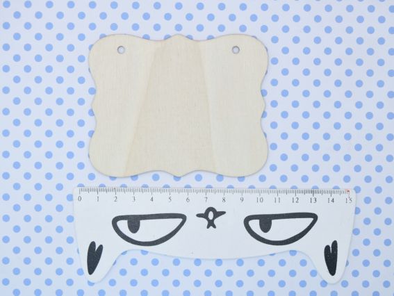 Основа для декупажа, выжигания Табличка прямоугольная фигурная, фанера, 10*8 см 2975