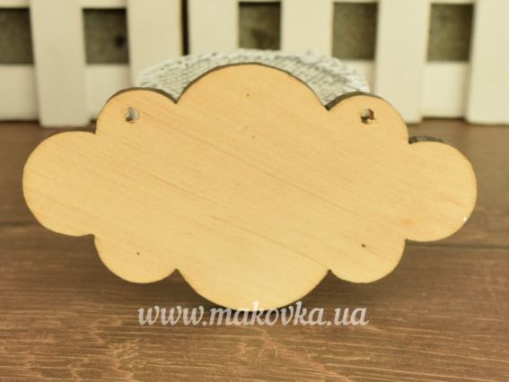 Заготовка табличка-подвеска Тучка, 11х6 см, дерево, 1 шт Заготовка табличка-подвеска Тучка, 11х6 см, дерево, 1 шт