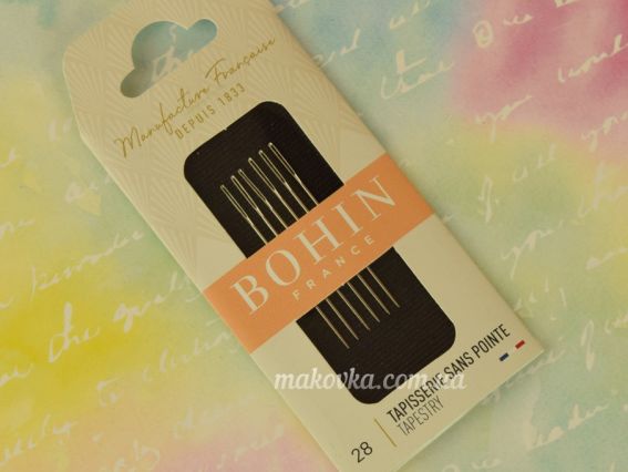 Голки для вишивання №28, гобеленові Bohin 00870 Голки для вишивання №28, гобеленові Bohin 00870