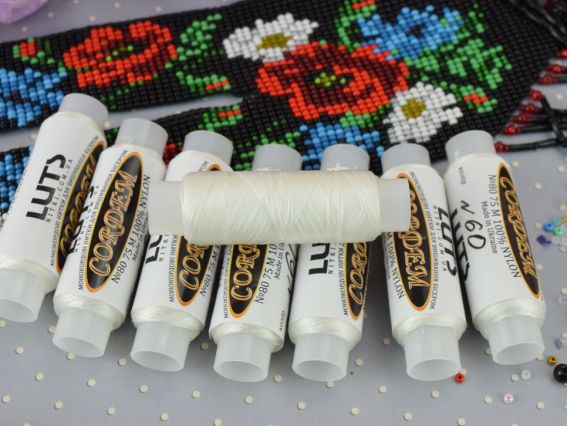 Нить для тяжелых гердан CORDEM 60, 75 м,, цвет 00001 молочный LUTS Нить для тяжелых гердан CORDEM 60, 75 м,, цвет 00001 молочный LUTS