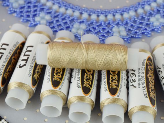 Нитки для гердан CORDEM 80, 75м, колір 01631 беж LUTS Нитки для гердан CORDEM 80, 75м, колір 01631 беж LUTS