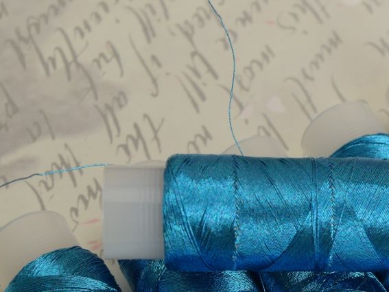 Метализированная нить люрекс LUTS цвет 0903 бирюза ЛР40 100м,