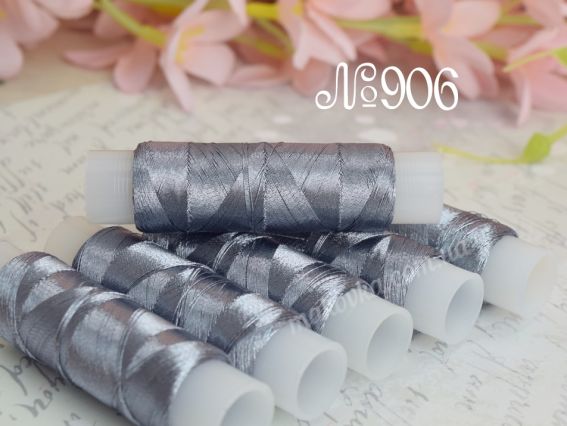 Люрекс LUTS колір 0906 сірий 100м,  1 котушка