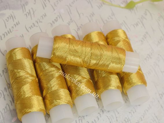 Металізована нитка люрекс LUTS колір 0702 світле золото ЛР40 100м,