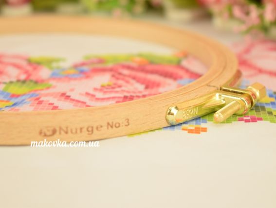 Пяльцы деревянные с винтом 100-3 Nurge , д=160мм, высота ободка 8мм