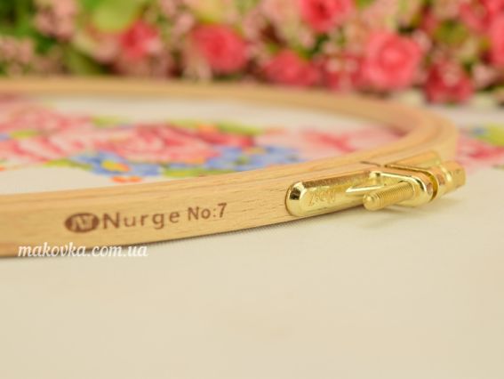 100-7 Nurge Пяльцы деревянные с винтом, д=280мм, высота ободка 8мм