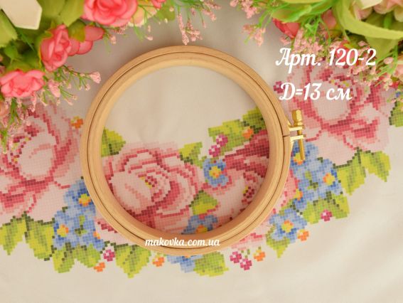 120-2 Nurge П'яльця дерев'яні з гвинтом, д=130мм, висота обідка 24мм