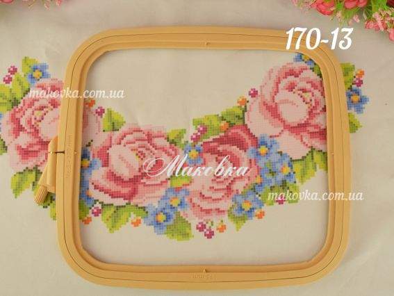 Nurge 170-13 (№3)  П'яльця для вишивання пластикові прямокутні, 19,5х22см