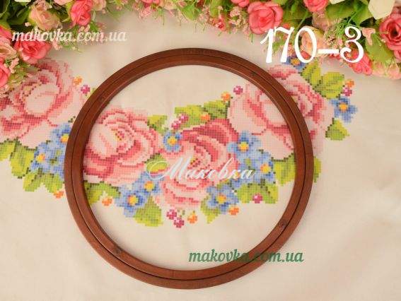 Nurge 170-3 Пяльці для вишивання пластикові, д=17,7см, товщина 7 темно-коричневі